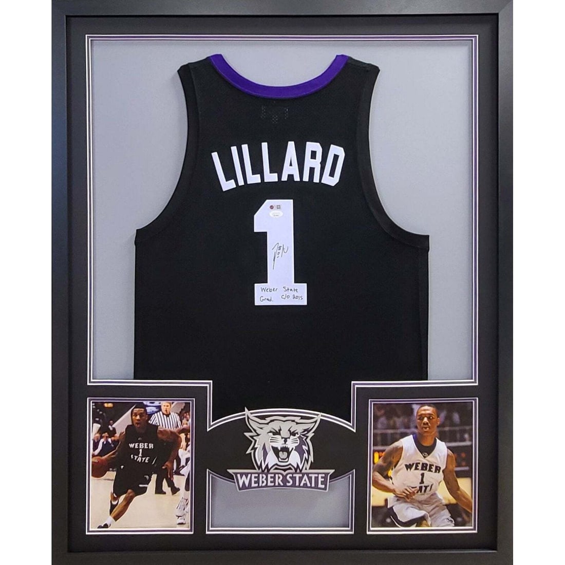 Damian Lillard Framed Autographed Jersey JSA Certified Trailblazers: Damian Lillard Framed Autographed Jersey JSA Certified Trailblazers This autographed Damian Lillard jersey is elegantly framed and authenticated by JSA, ensuring its quality and authenticity. The meti
