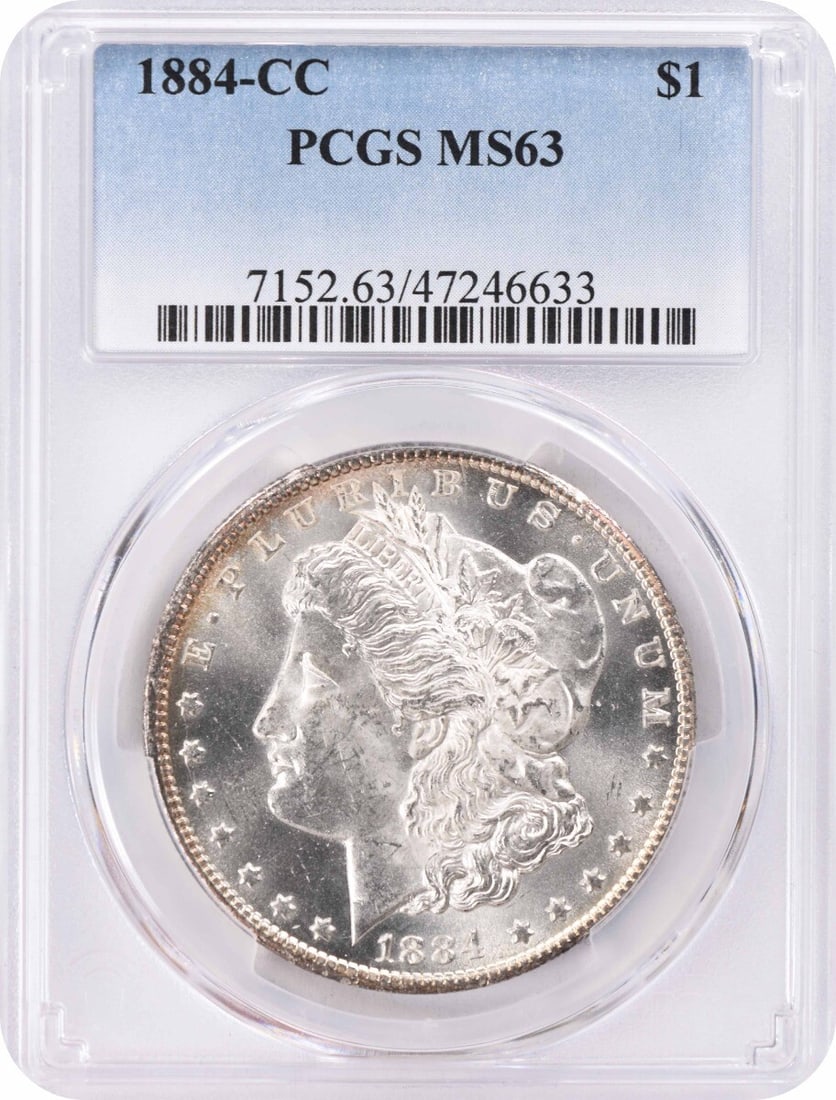 PCGS MS63 1884 Carson City Morgan Dollar 90 Percent Silver (1 of 2)