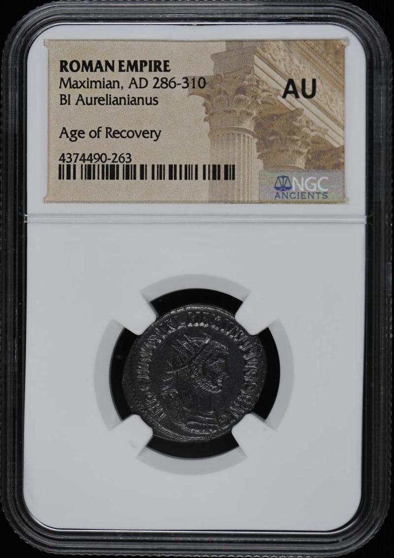 Maximian BI Aurelianianus Coin NGC AU50 Ancient Roman (1 of 2)
