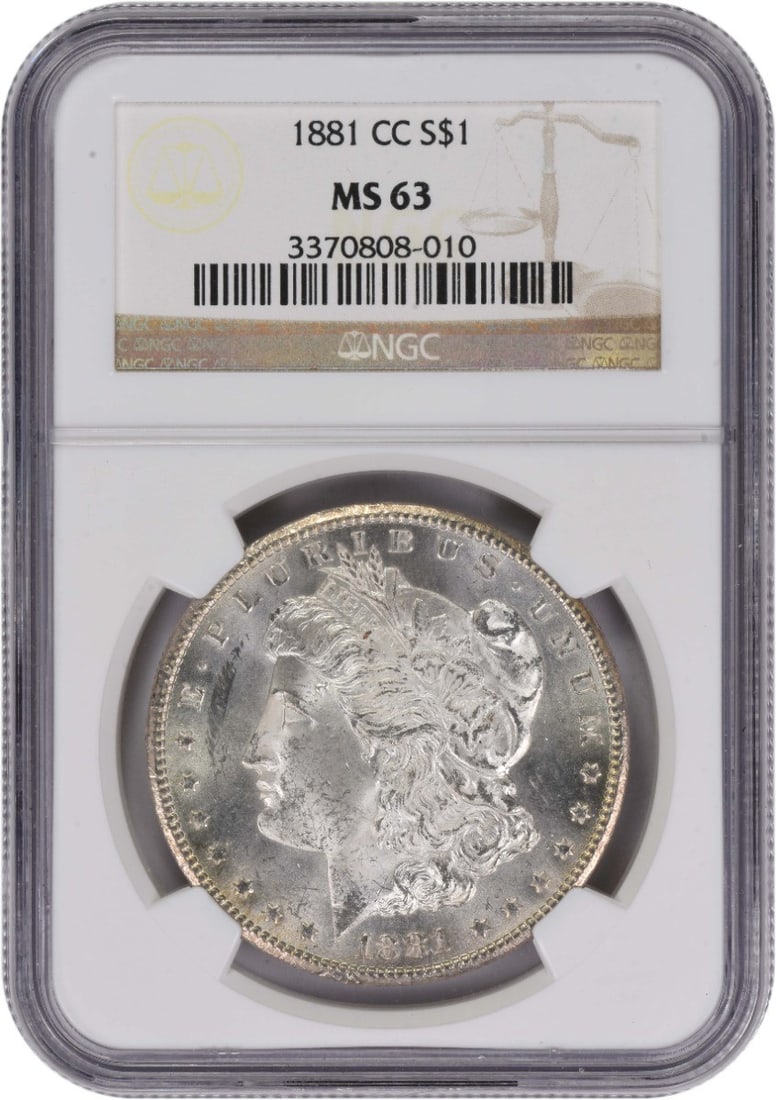 NGC MS63 1881 Carson City Morgan Dollar 90 Percent Silver Coin (1 of 4)