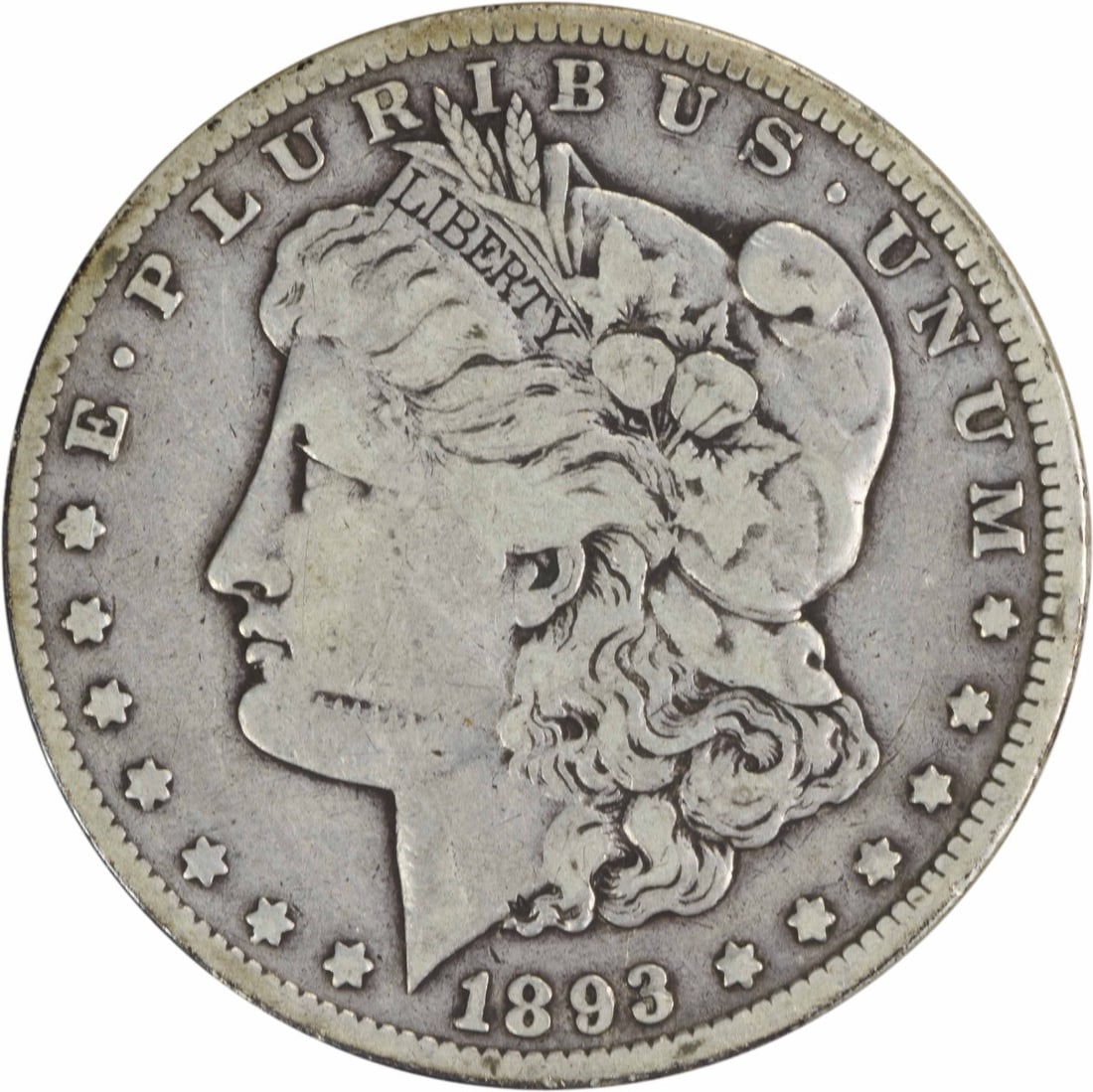 1893-CC Morgan Silver Dollar 90% Silver Circulated Coin (1 of 2)