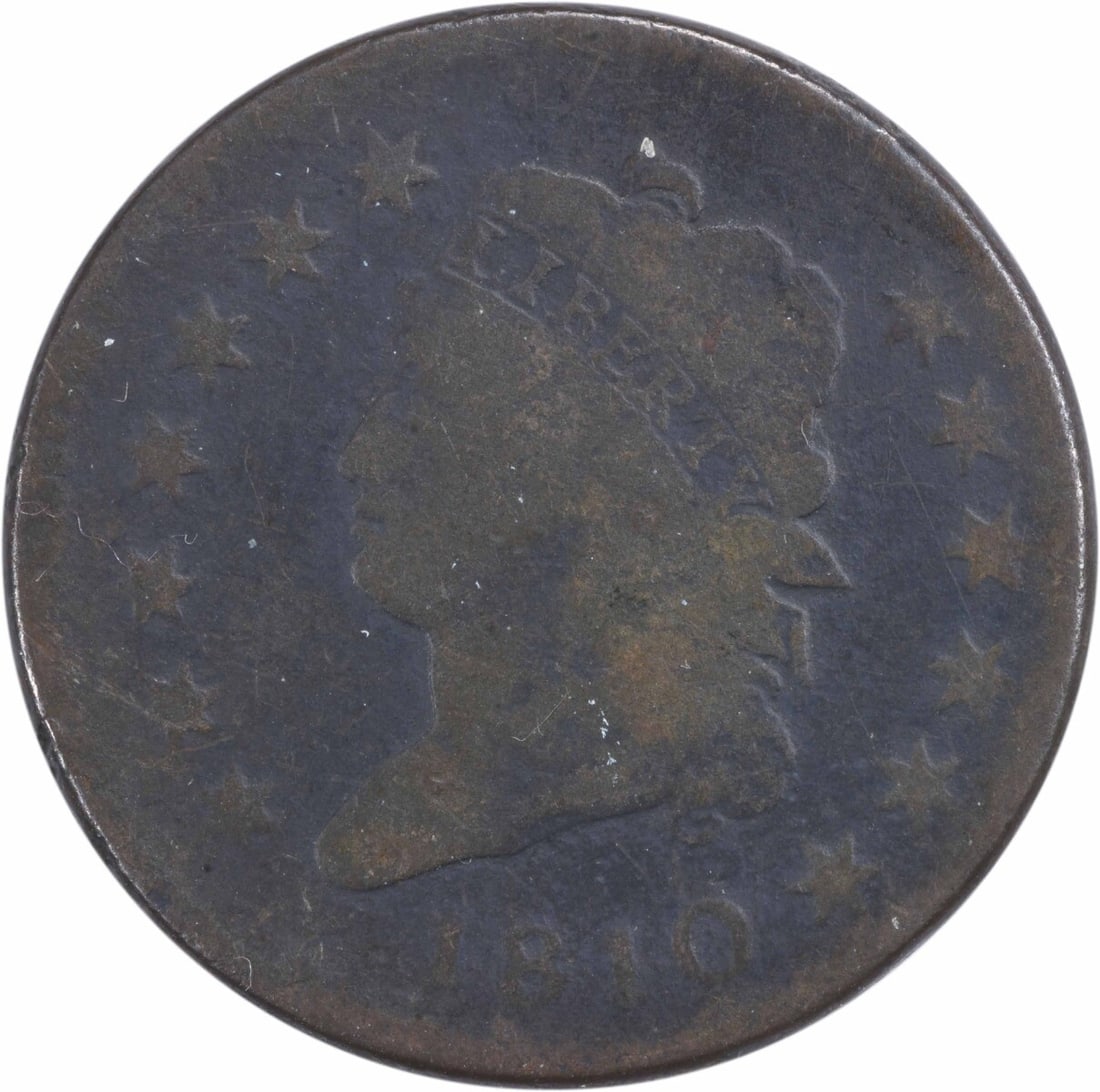1810 Classic Head Large Cent Copper Coin Uncertified Philadelphia Mint (1 of 2)