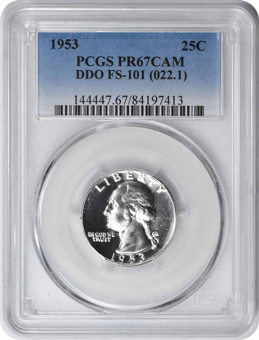 Proof 1953 Double Die Obverse Washington Quarter PCGS PR67CAM (1 of 2)
