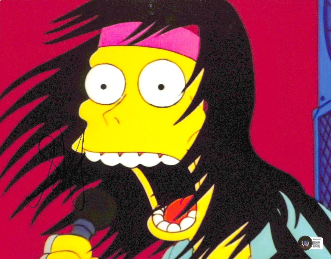 Steven Tyler Signed 11x14 The Simpsons Photo Beckett Certified (1 of 1)