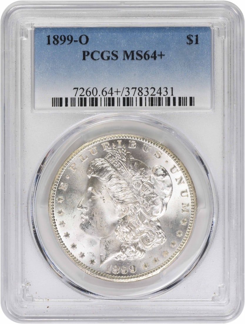 PCGS MS64 Plus 1899-O Morgan Dollar Uncirculated 90 Silver New Orleans Mint (1 of 2)