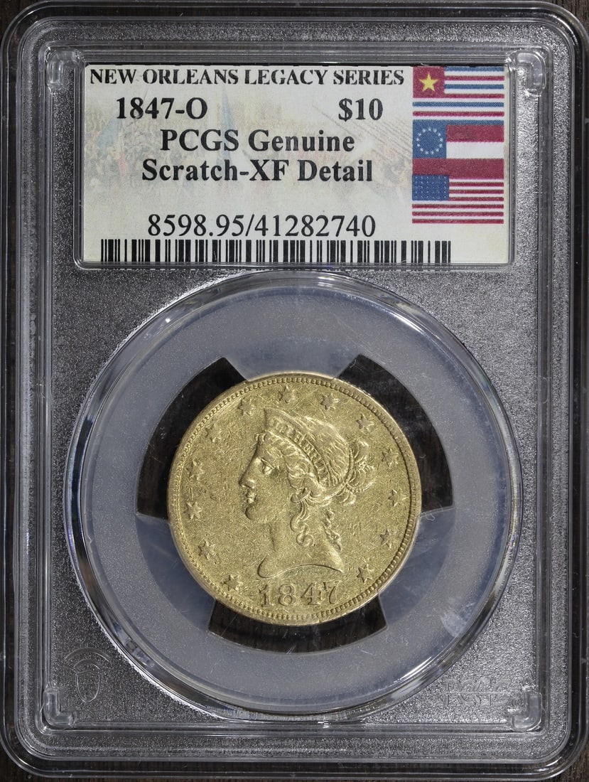 1847 New Orleans $10 Liberty Head Gold Eagle PCGS Certified Coin (1 of 2)