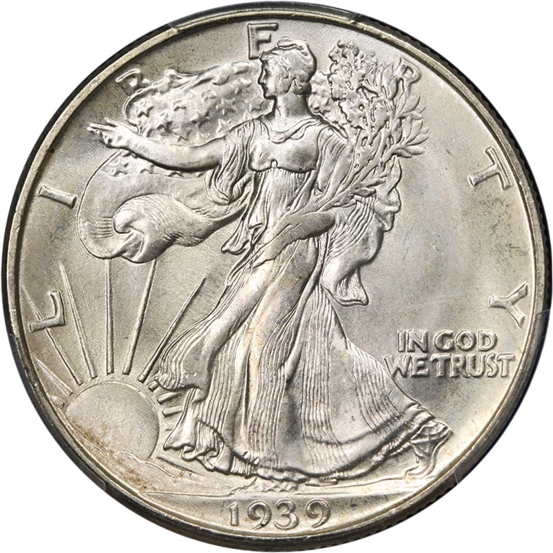 1939-D Walking Liberty Half PCGS MS67 Silver Coin with Superb Eye Appeal (1 of 4)
