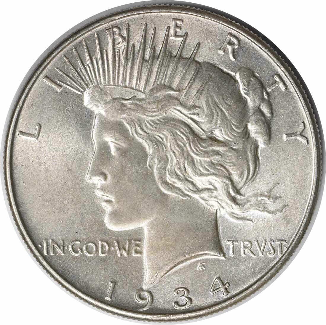 1934 Peace Silver Dollar Choice BU Uncertified Silver Coin (1 of 2)