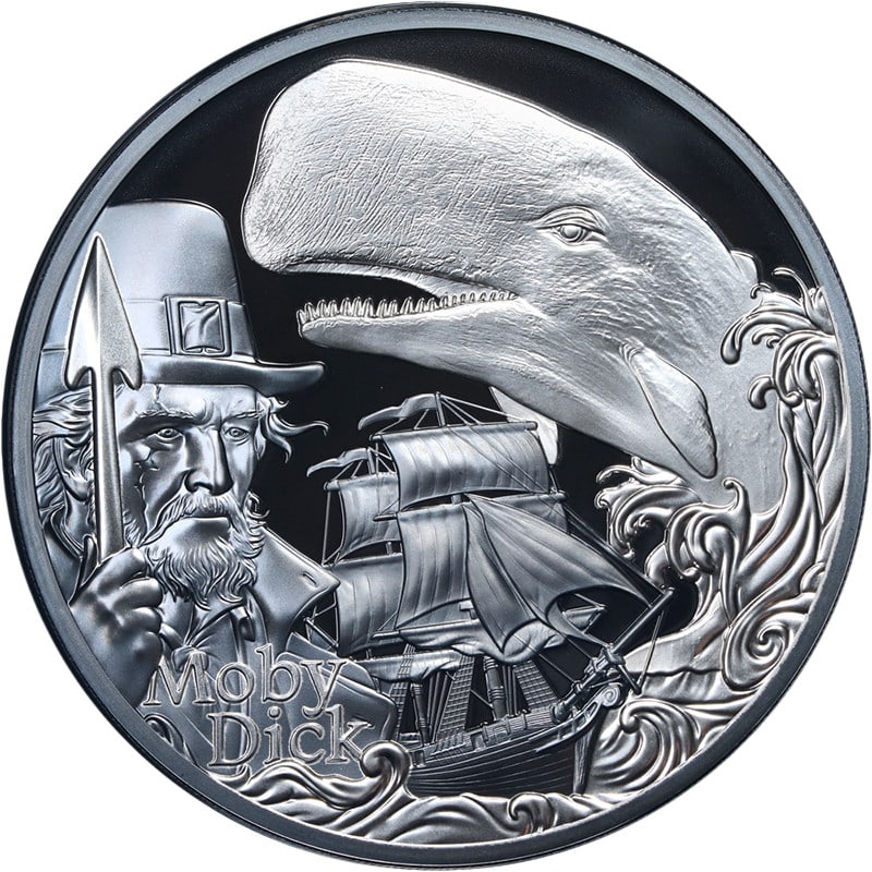 2026 Black Proof 2 oz Silver Moby Dick $5 Coin with OGP and COA (1 of 3)