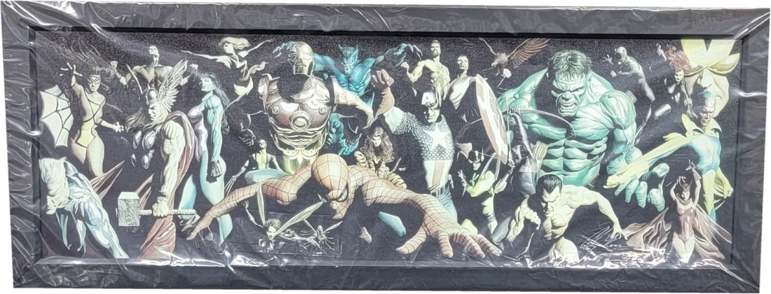Alex Ross Signed Limited Edition 44x17 Canvas The Avengers Upper Deck Authenticated: Alex Ross Signed Limited Edition 44x17 Canvas The Avengers Upper Deck Authenticated This stunning canvas print features the iconic artwork of Alex Ross, hand-signed by the artist himself. Measuring 44