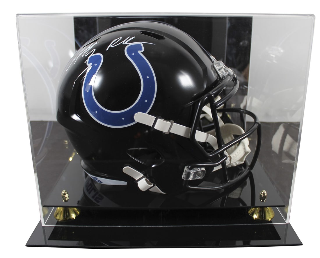 Anthony Richardson Signed 2023 Colts Full Size Speed Helmet with Display Case: Anthony Richardson Signed 2023 Colts Full Size Speed Helmet with Display Case This original 2023 On-Field Alternate Riddell Full Size Speed Replica Helmet is personally signed by Anthony Richardson of