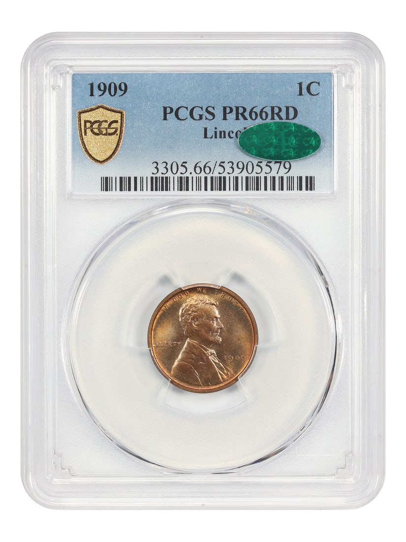 1909 Lincoln Cent Wheat Reverse Matte Proof PCGS CAC PR66RD First Year Issue: 1909 Lincoln Cent Wheat Reverse Matte Proof PCGS CAC PR66RD First Year Issue This 1909 Lincoln Cent features the Wheat Reverse design and is graded PR66RD by PCGS, with the added distinction of CAC ap