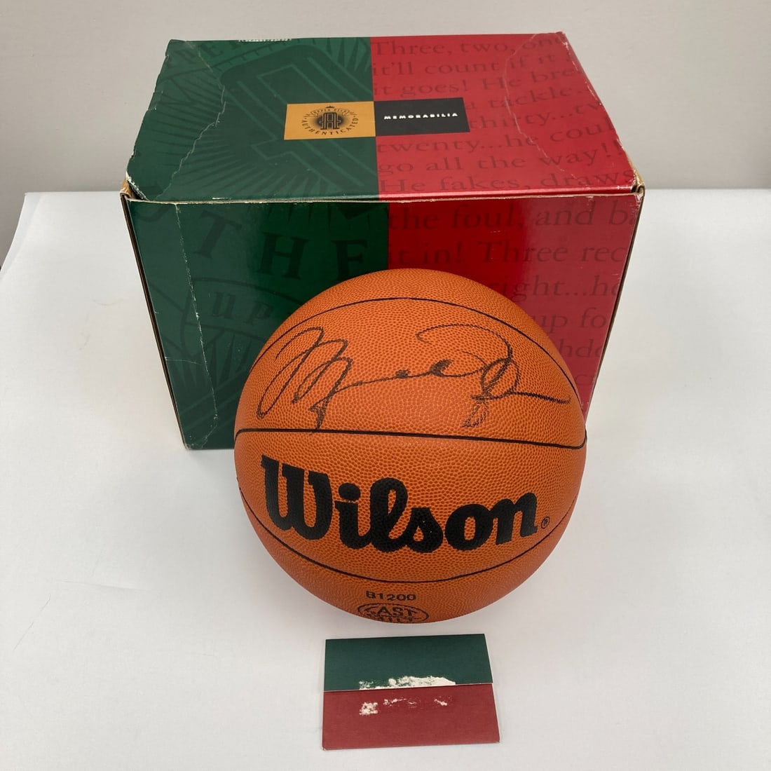 Michael Jordan Signed Spalding Basketball with UDA and JSA Authentication: Michael Jordan Signed Spalding Basketball with UDA and JSA Authentication This is a remarkable Michael Jordan signed Spalding basketball, a must-have for any serious collector or investor. The ball fe