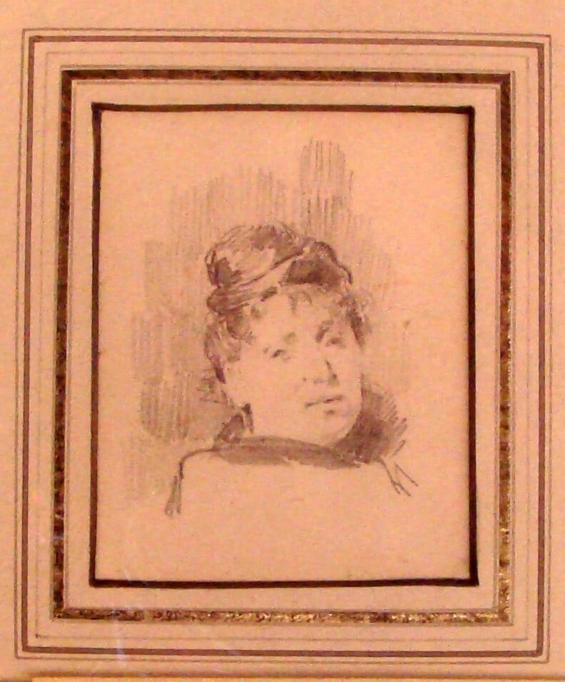 19th Century Original Portrait Drawing by Eliseo Sala Italy: 19th Century Original Portrait Drawing by Eliseo Sala Italy This stunning 19th-century Italian drawing showcases the talent of the renowned artist Eliseo Sala, who lived from 1813 to 1879. Created usi