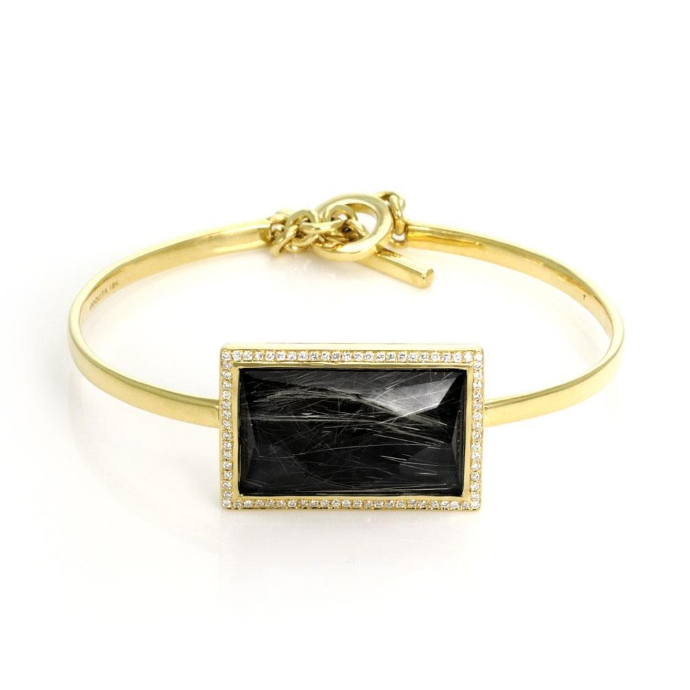 Ippolita Rock Candy 18k Yellow Gold Diamond Toggle Bangle Bracelet: Ippolita Rock Candy 18k Yellow Gold Diamond Toggle Bangle Bracelet This stunning Ippolita bracelet from the Rock Candy collection features a luxurious design crafted from 18k yellow gold with a polish