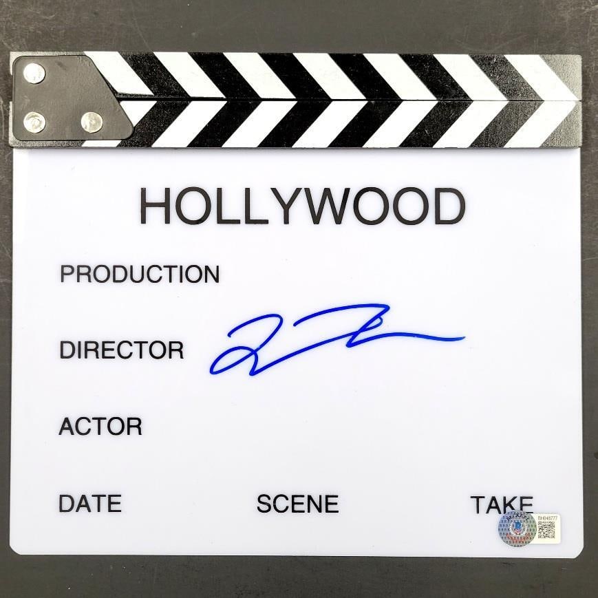 Quentin Tarantino Signed Clap Board from Once Upon a Time in Hollywood Beckett Authenticated: Quentin Tarantino Signed Clap Board from Once Upon a Time in Hollywood Beckett Authenticated This original movie clapboard is a unique collectible signed by acclaimed director Quentin Tarantino. Featu
