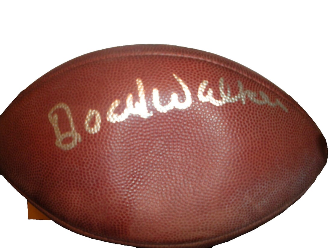 Rare Doak Walker Signed Wilson Football JSA COA SMU Mustangs Heisman: Rare Doak Walker Signed Wilson Football JSA COA SMU Mustangs Heisman This official Wilson football is a rare collectible featuring the signature of Doak Walker, a renowned player from the SMU Mustangs