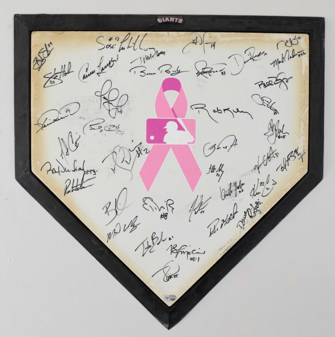 2008 San Francisco Giants Team Signed Home Plate MLB Authenticated: 2008 San Francisco Giants Team Signed Home Plate MLB Authenticated Celebrate the legacy of the 2008 San Francisco Giants with this full-size home plate, signed by an impressive roster of 36 team membe