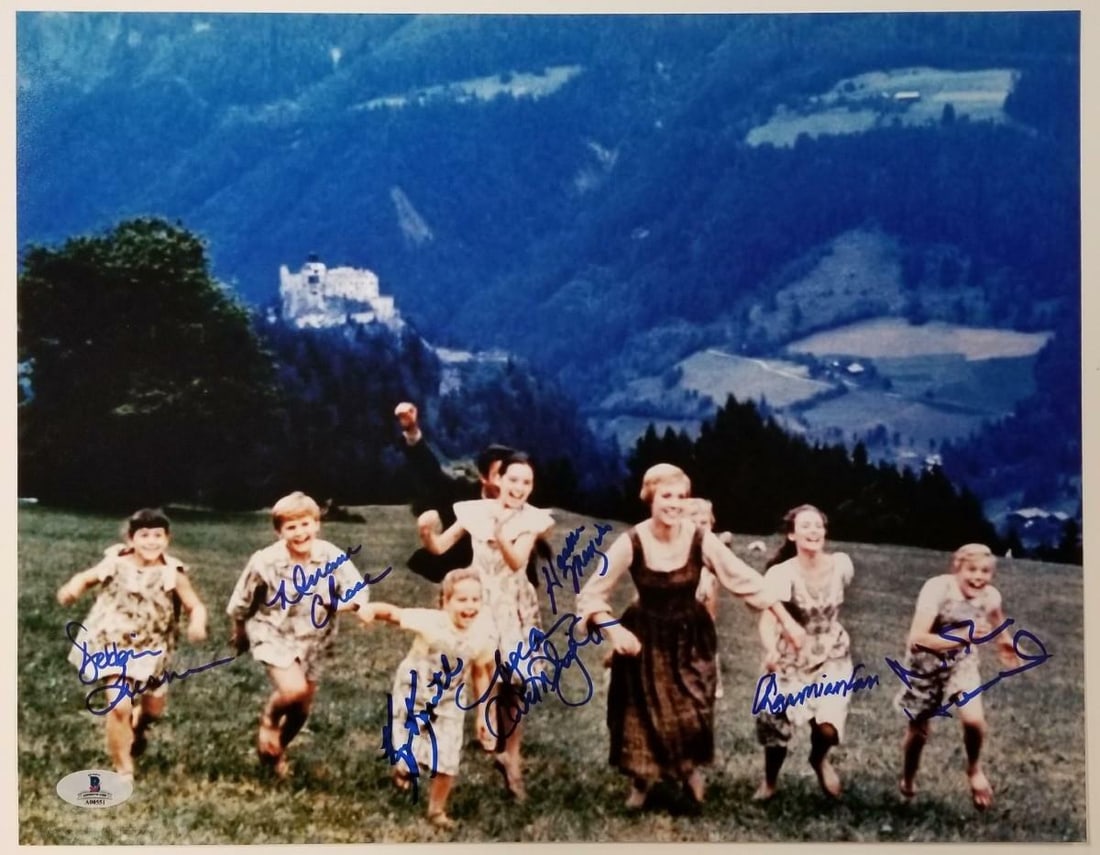The Sound of Music 11x14 Photograph Signed by Seven Cast Members Beckett COA: The Sound of Music 11x14 Photograph Signed by Seven Cast Members Beckett COA This original 11x14 photograph has been signed by seven cast members from The Sound of Music. It is a pre-owned collectible
