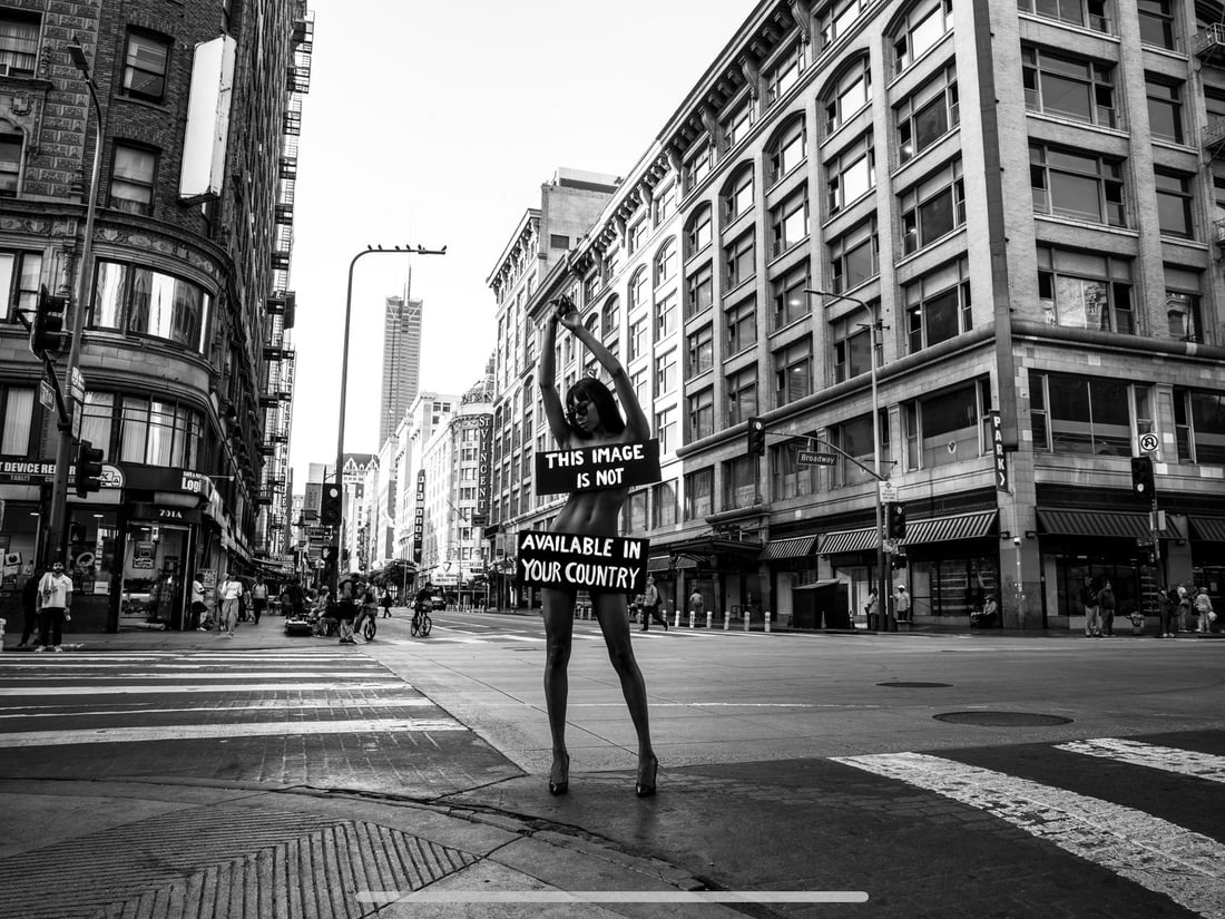 Brendan North Censored Black & White Photo Ed. 2/3 45 x 60 in Contemporary Art: Brendan North Censored Black & White Photo Ed. 2/3 45 x 60 in Contemporary Art "Censored" is a striking black and white photograph by acclaimed fine art photographer Brendan North, measuring 45" x 60"