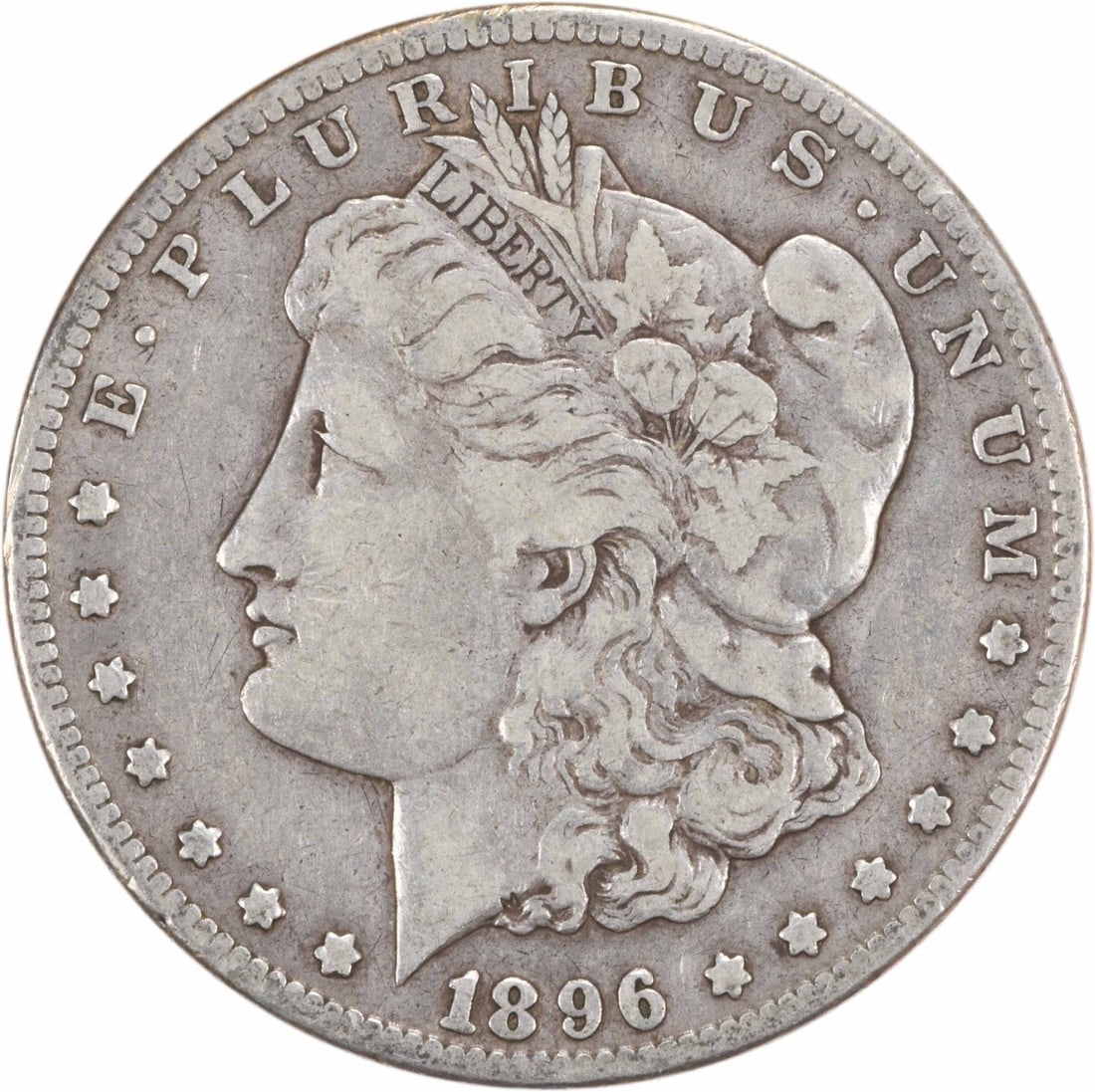 1896-S Morgan Silver Dollar VF Uncertified San Francisco Mint: 1896-S Morgan Silver Dollar VF Uncertified San Francisco Mint This 1896-S Morgan Silver Dollar is a beautiful and historic coin from the San Francisco mint. Struck in 90% silver and 10% copper, it fea