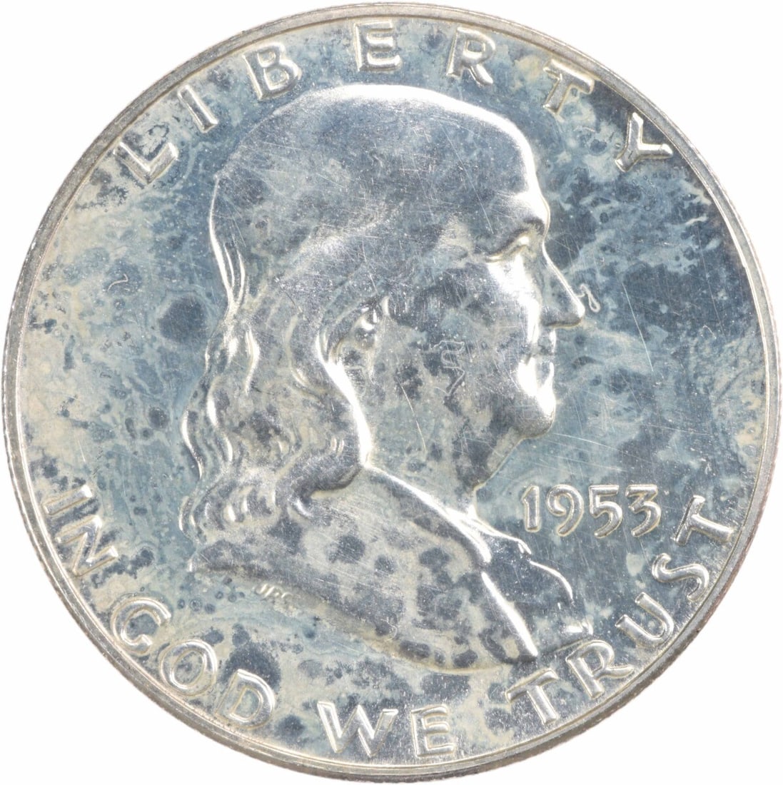 1953 Franklin Choice Proof Silver Half Dollar Uncertified: 1953 Franklin Choice Proof Silver Half Dollar Uncertified This 1953 Franklin Silver Half Dollar is a stunning representation of American coinage, featuring a Choice Proof+ grade. Struck in silver, thi
