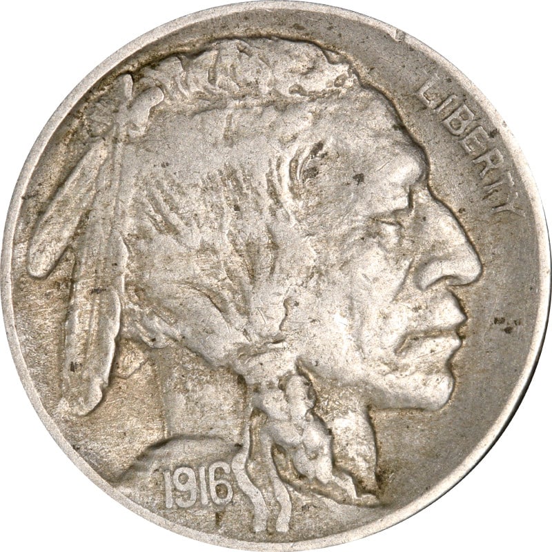1916-D Buffalo Nickel Circulated UNCERTIFIED Nickel Coin: 1916-D Buffalo Nickel Circulated UNCERTIFIED Nickel Coin This 1916-D Buffalo Nickel is a classic piece of numismatic history. The coin is composed of nickel and is categorized as circulated, showcasin