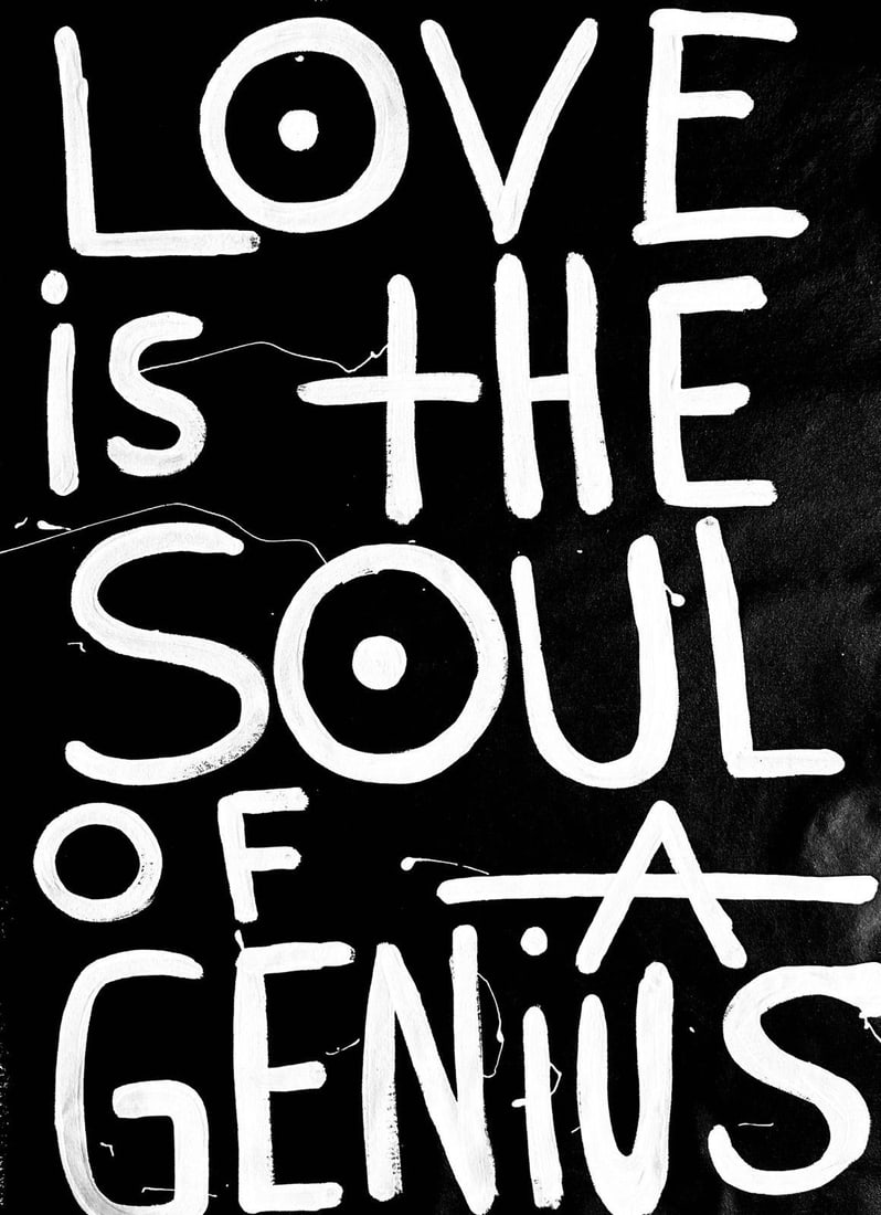 Vera Kochubey Love is the Souls of a Genius 30 x 24 Neo-Expressionist Painting: Vera Kochubey Love is the Souls of a Genius 30 x 24 Neo-Expressionist Painting Introducing "Love is the Souls of a Genius," a striking painting by Vera Kochubey, created in 2024. This captivating piec