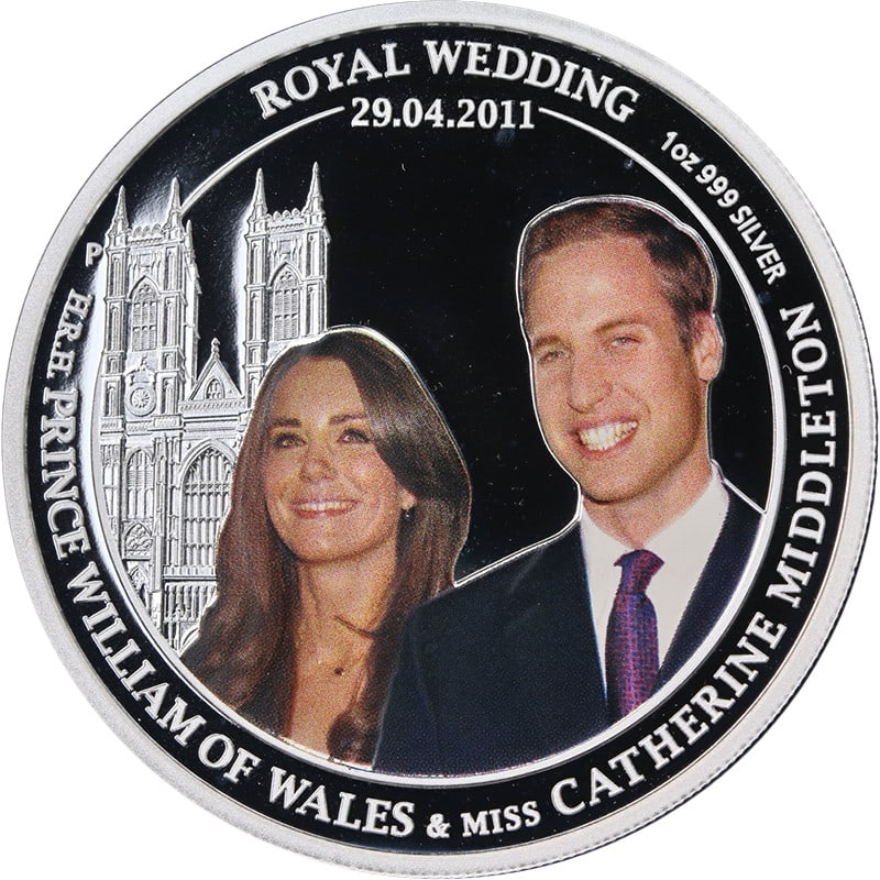 2011 Silver 1 oz Proof Dollar Australia Royal Wedding William and Kate OGP: 2011 Silver 1 oz Proof Dollar Australia Royal Wedding William and Kate OGP This 2011 Australian 1 Ounce Silver $1 Proof coin commemorates the Royal Wedding of William and Kate. Featuring .999 fine sil