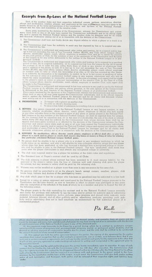 Maxie Baughan Signed 1962 Philadelphia Eagles Contract JSA Authenticated: Maxie Baughan Signed 1962 Philadelphia Eagles Contract JSA Authenticated Offered is a signed/autographed 1962 contract from Maxie Baughan, a legendary player for the Philadelphia Eagles. This official