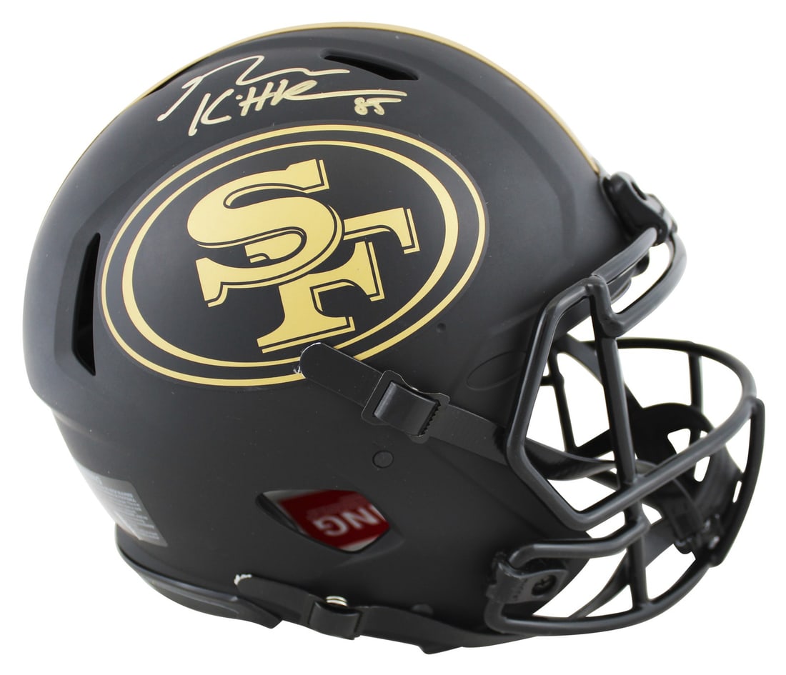 George Kittle Signed San Francisco 49ers Eclipse Full Size Helmet BAS Authenticated: George Kittle Signed San Francisco 49ers Eclipse Full Size Helmet BAS Authenticated This autographed Eclipse Riddell Authentic Full Size Speed Proline Helmet features the signature of George Kittle, t