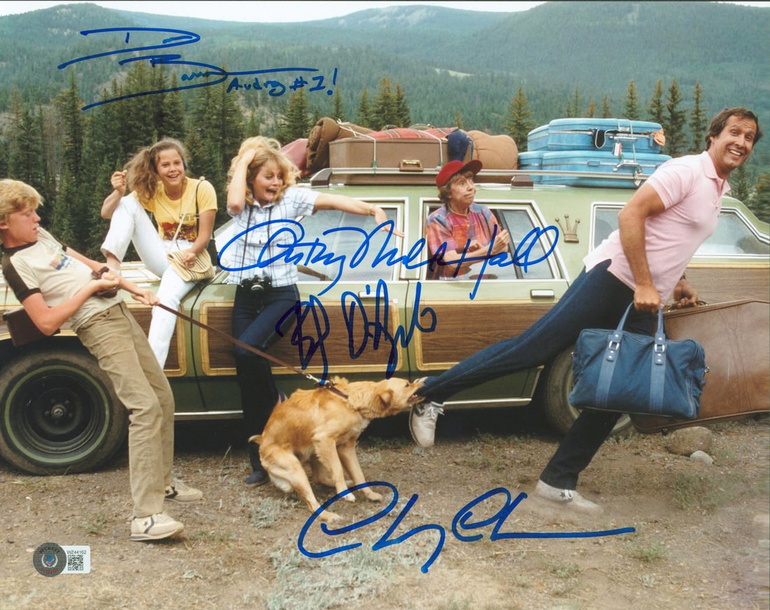 National Lampoon's Vacation Signed 11x14 Photo by Chase D'Angelo Hall Barron BAS Witnessed: National Lampoon's Vacation Signed 11x14 Photo by Chase D'Angelo Hall Barron BAS Witnessed This original 11x14 photograph features the iconic cast of National Lampoon's Vacation, personally signed by