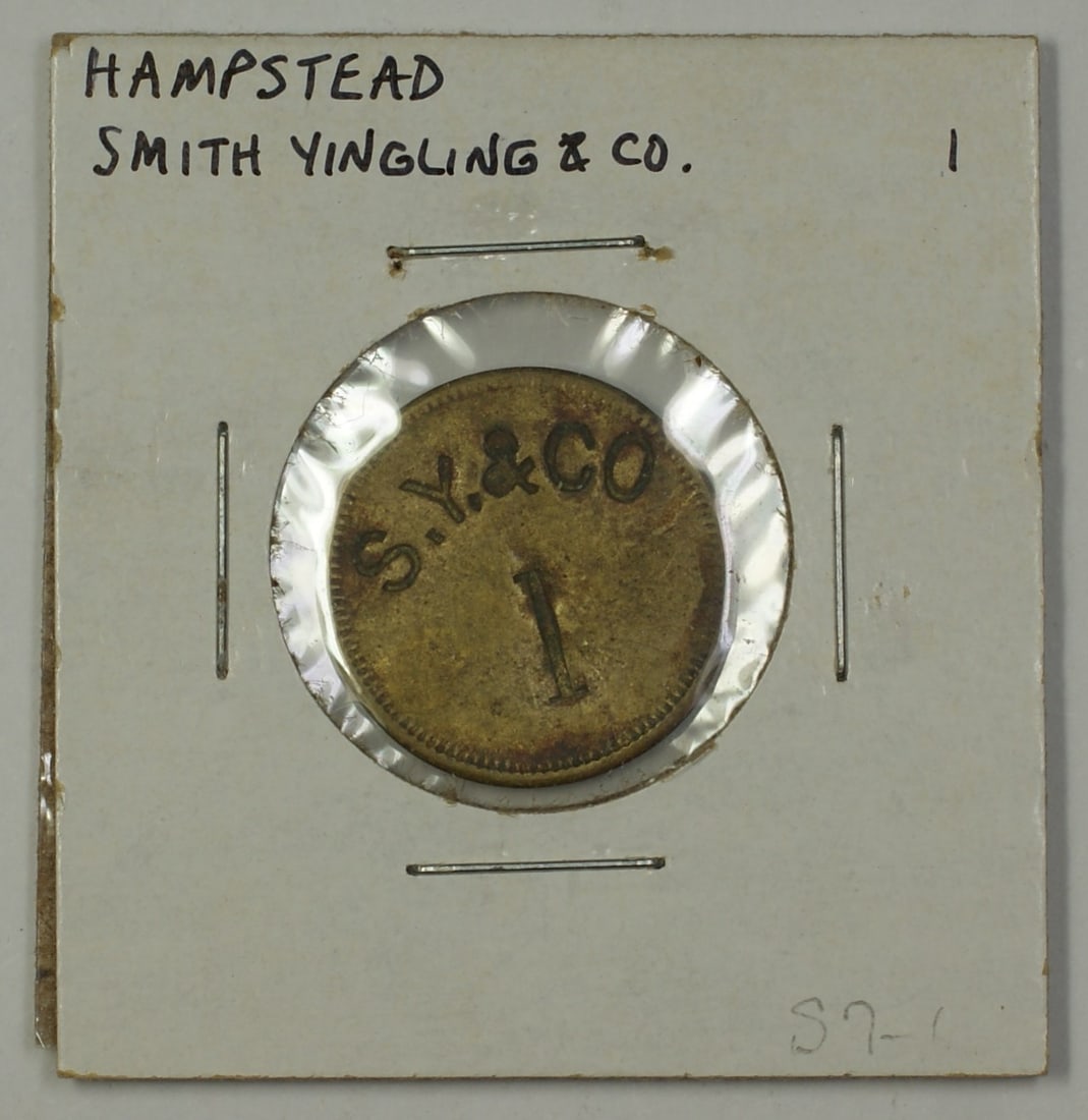 Smith Yingling Hampstead Maryland 1 Cent Trade Token Early 20th Century (1 of 1)
