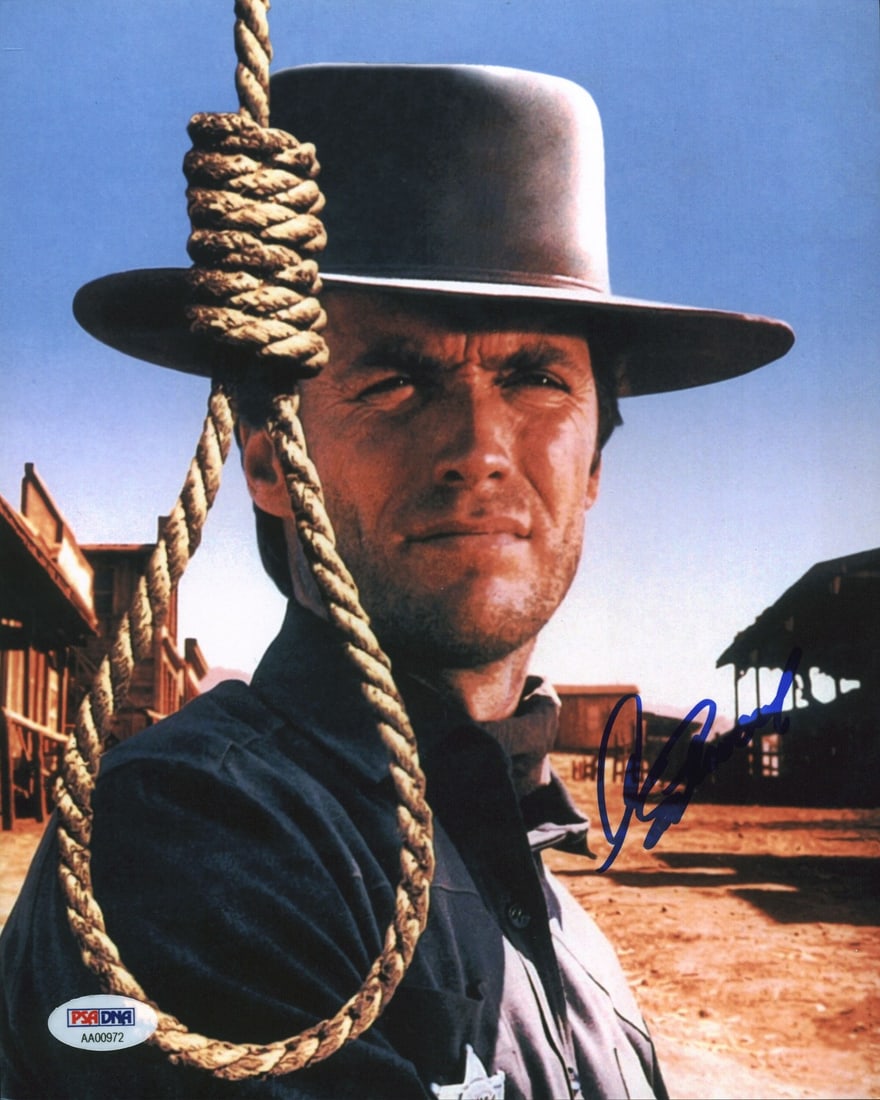 Clint Eastwood Signed 8x10 Photo The Good the Bad and the Ugly PSA/DNA: Clint Eastwood Signed 8x10 Photo The Good the Bad and the Ugly PSA/DNA This autographed 8x10 photo features Clint Eastwood, personally signed in connection with his iconic role in 'The Good, the Bad a