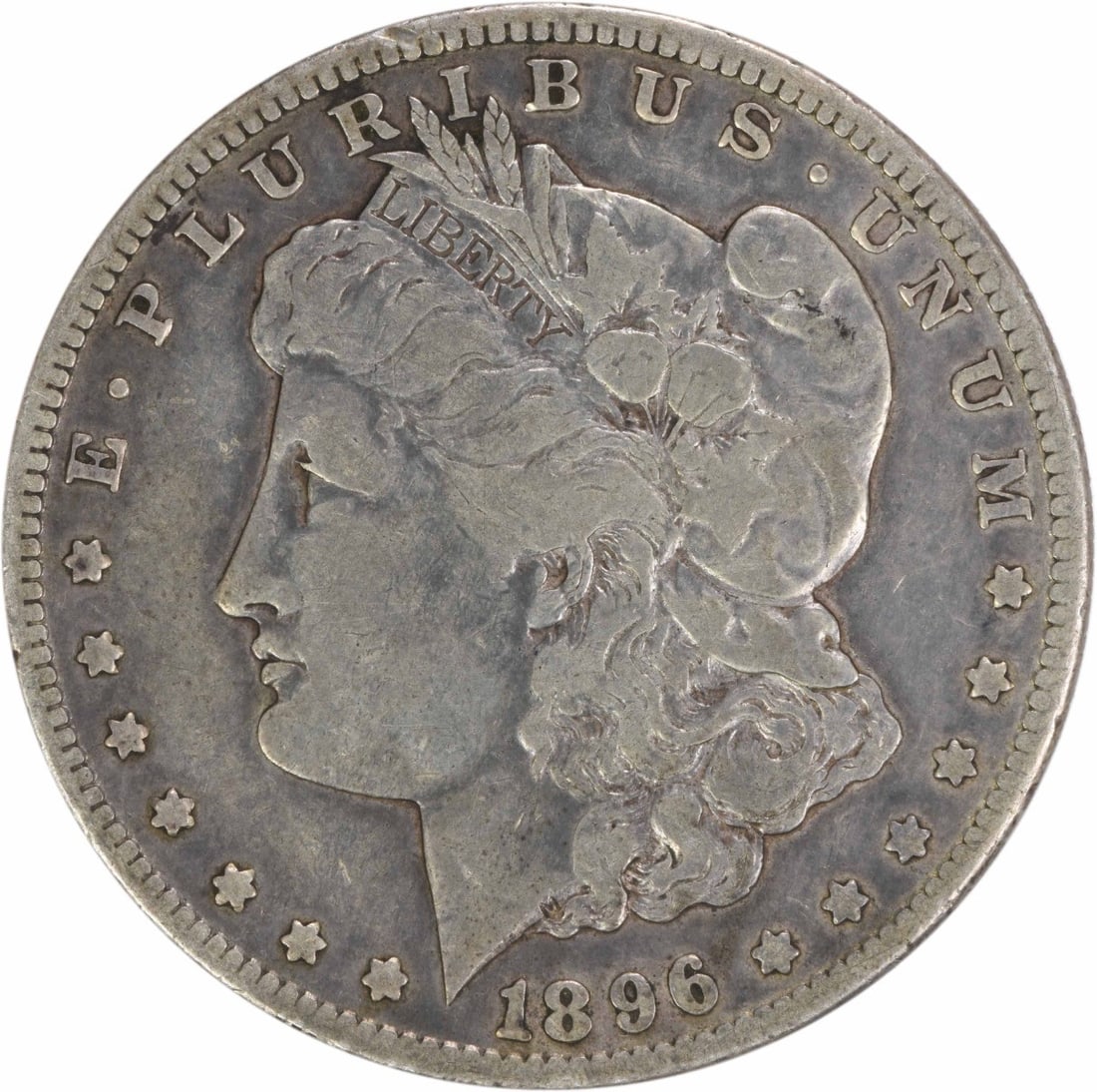 1896-S Morgan Silver Dollar Coin 90% Silver Fair Condition: 1896-S Morgan Silver Dollar Coin 90% Silver Fair Condition This 1896-S Morgan Silver Dollar is a remarkable piece of history, featuring a grade of Fine (F). Struck in San Francisco, this coin is compo