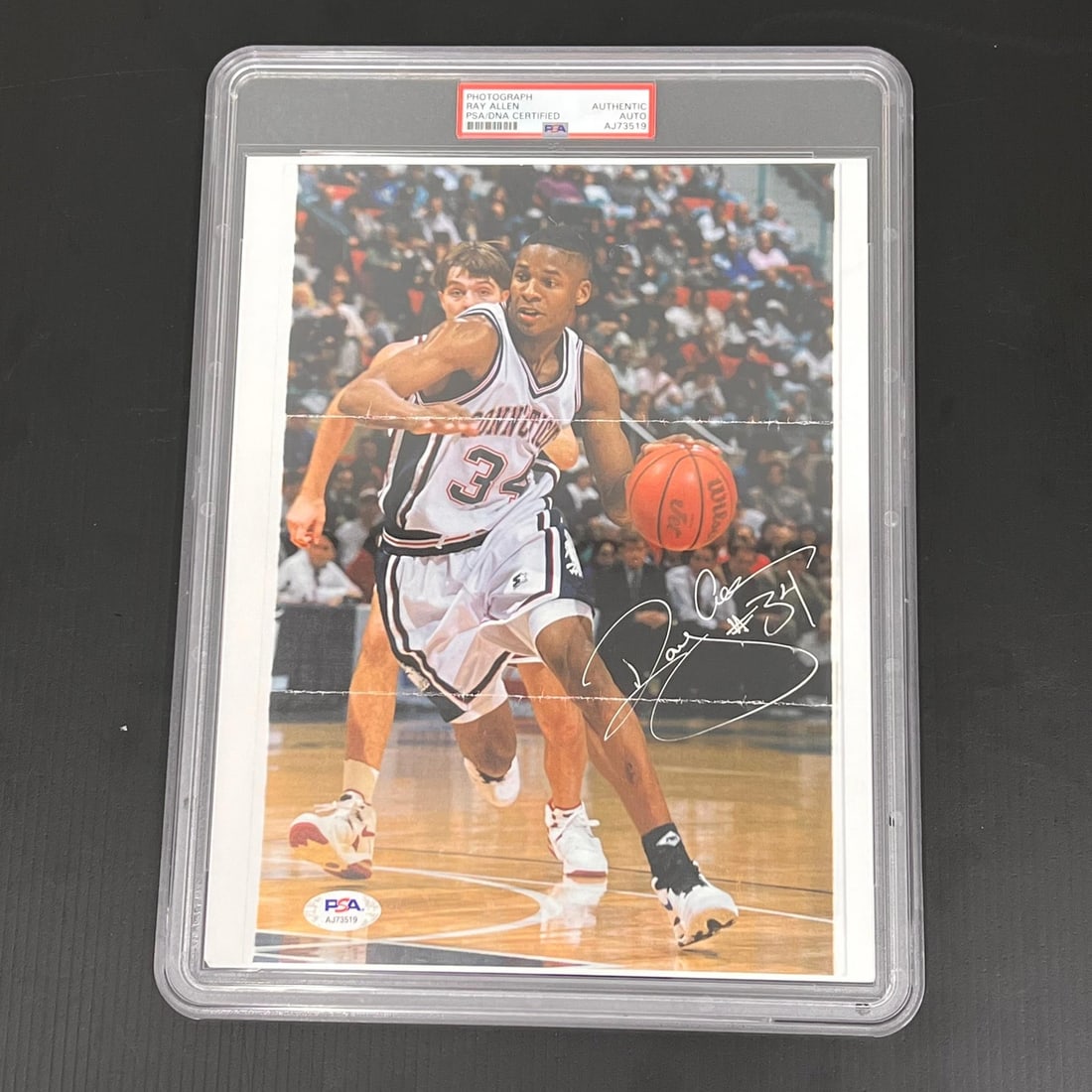Ray Allen Signed 8x10 Photo PSA/DNA Boston Celtics UConn Huskies: Ray Allen Signed 8x10 Photo PSA/DNA Boston Celtics UConn Huskies This is an original 8x10 photograph featuring the autograph of Ray Allen, a legendary basketball player known for his time with the Bos