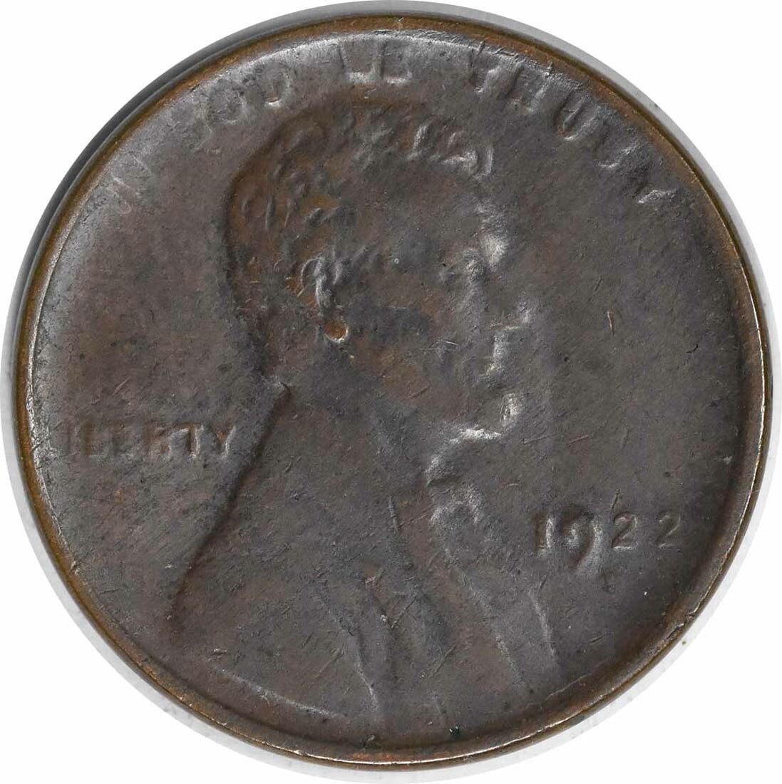 1922-D Lincoln Cent Weak D Mint Mark Uncertified Coin (1 of 2)