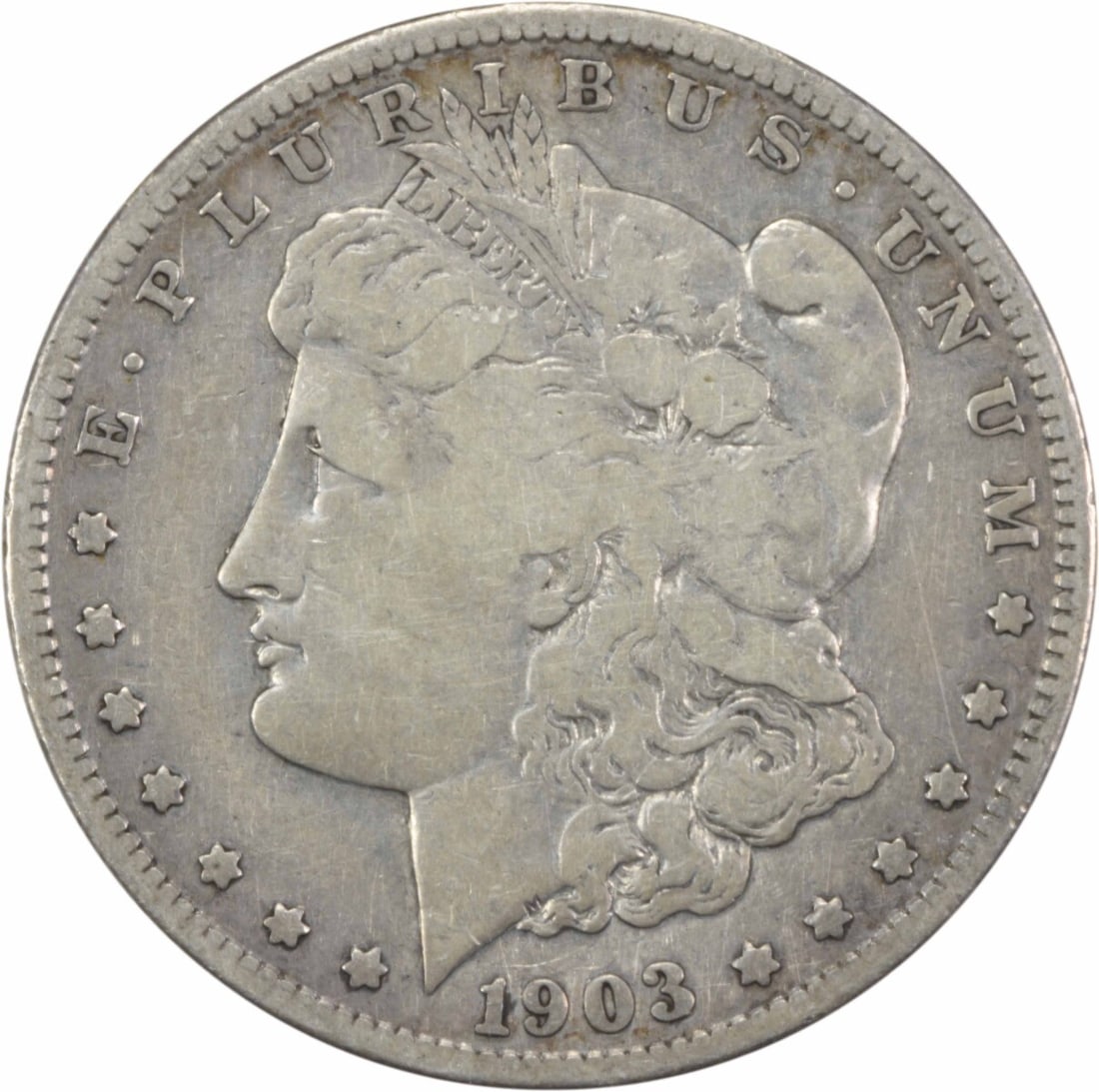 1903-S Morgan Silver Dollar VG Uncertified San Francisco Coin: 1903-S Morgan Silver Dollar VG Uncertified San Francisco Coin This 1903-S Morgan Silver Dollar is a classic collectible coin, known for its historical significance and stunning design by George T. Mor