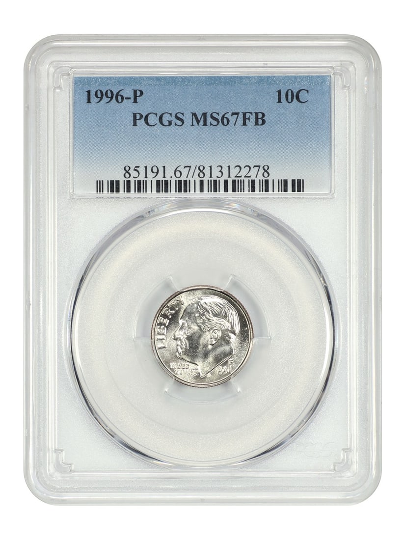 Roosevelt Dime 1996-P PCGS MS67FB Philadelphia Mint 10C Uncirculated Coin (1 of 4)