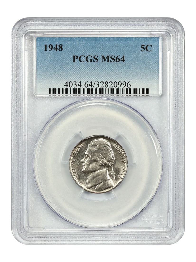 1948 Jefferson Nickel 5 Cent Coin PCGS MS64 Philadelphia Uncirculated (1 of 4)