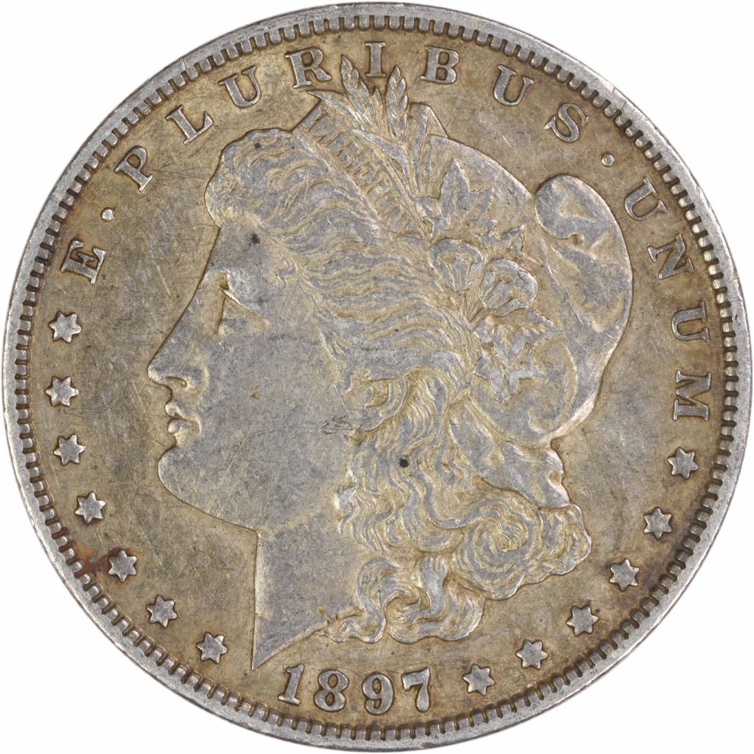 1897-O Morgan Dollar 90 Percent Silver Extra Fine New Orleans Mint Uncertified: 1897-O Morgan Dollar 90 Percent Silver Extra Fine New Orleans Mint Uncertified This 1897-O Morgan Silver Dollar is a circulated coin graded as Choice Extremely Fine (EF). Struck at the New Orleans Min