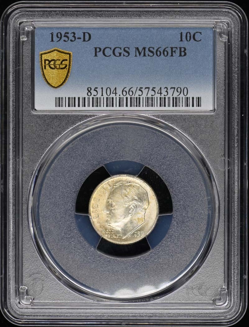 1953-D Roosevelt Dime PCGS MS66FB Uncirculated Denver Mint (1 of 2)