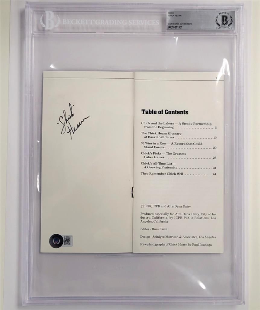 Chick Hearn Signed RARE Hooping it Up Book BAS Authenticated Lakers: Chick Hearn Signed RARE Hooping it Up Book BAS Authenticated Lakers This is an original edition of the "Hooping it Up" book, signed by the legendary Chick Hearn, an iconic voice of the Los Angeles Lak