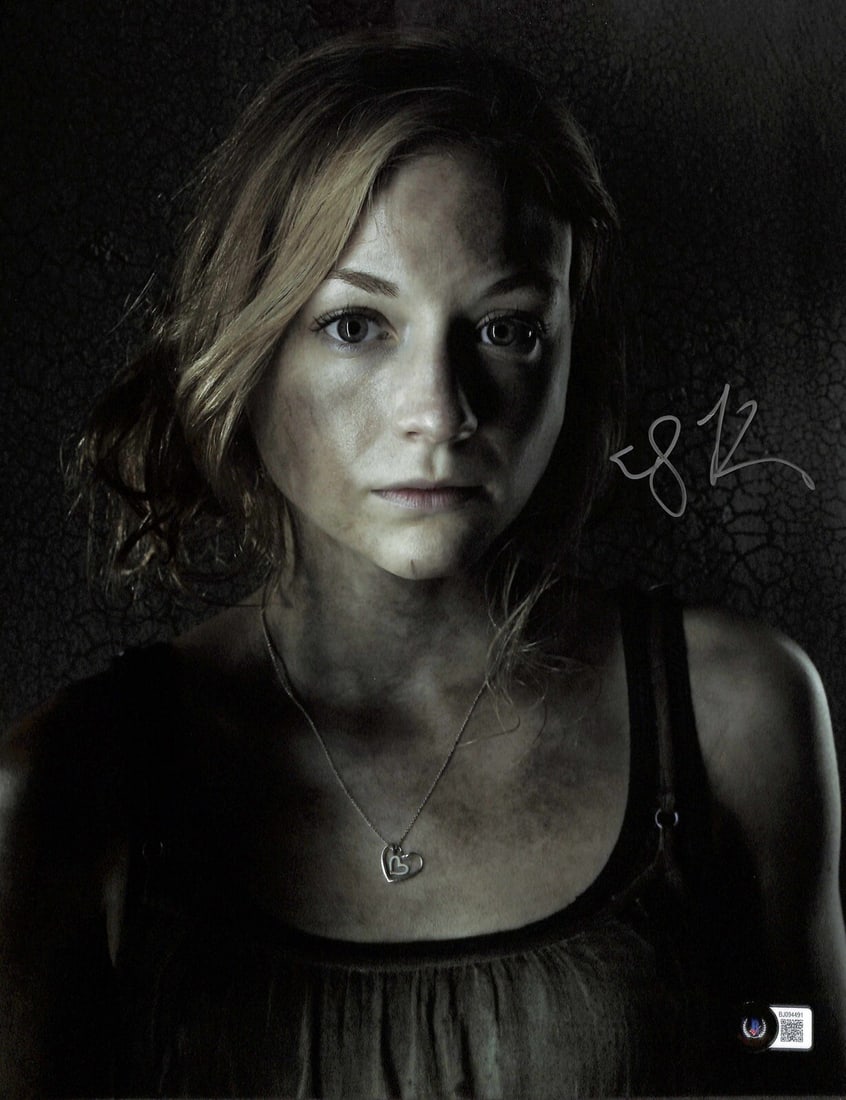 Emily Kinney Signed 11x14 Photo Beth Greene The Walking Dead Beckett Certified: Emily Kinney Signed 11x14 Photo Beth Greene The Walking Dead Beckett Certified This is a signed 11x14 photograph of Emily Kinney, known for her role as "Beth Greene" in the acclaimed TV series The Wal