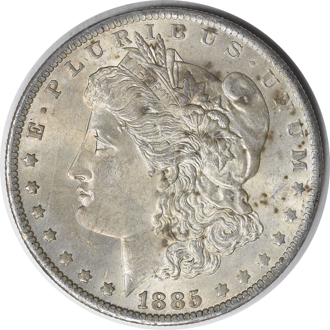 1885-O Morgan Silver Dollar Choice BU Uncertified Silver Coin: 1885-O Morgan Silver Dollar Choice BU Uncertified Silver Coin This 1885-O Morgan Silver Dollar is a stunning example of American numismatic history. With a grade of Choice BU, this coin is uncirculate