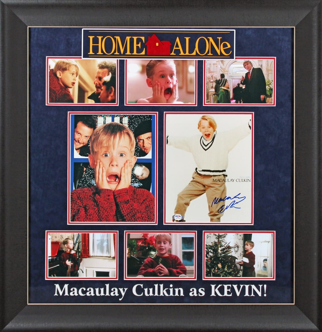 Macaulay Culkin Signed Home Alone 8x10 Framed Photo PSA/DNA Certified: Macaulay Culkin Signed Home Alone 8x10 Framed Photo PSA/DNA Certified Capture a piece of cinematic history with this authentic signed 8x10 framed photograph of Macaulay Culkin from the beloved film Ho