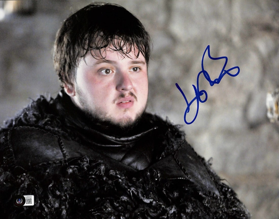 John Bradley Samwell Tarly Signed 11x14 Photo Beckett Certified: John Bradley Samwell Tarly Signed 11x14 Photo Beckett Certified This is an autographed 11x14 photograph of John Bradley, known for his role as "Samwell Tarly" in the acclaimed series Game of Thrones.