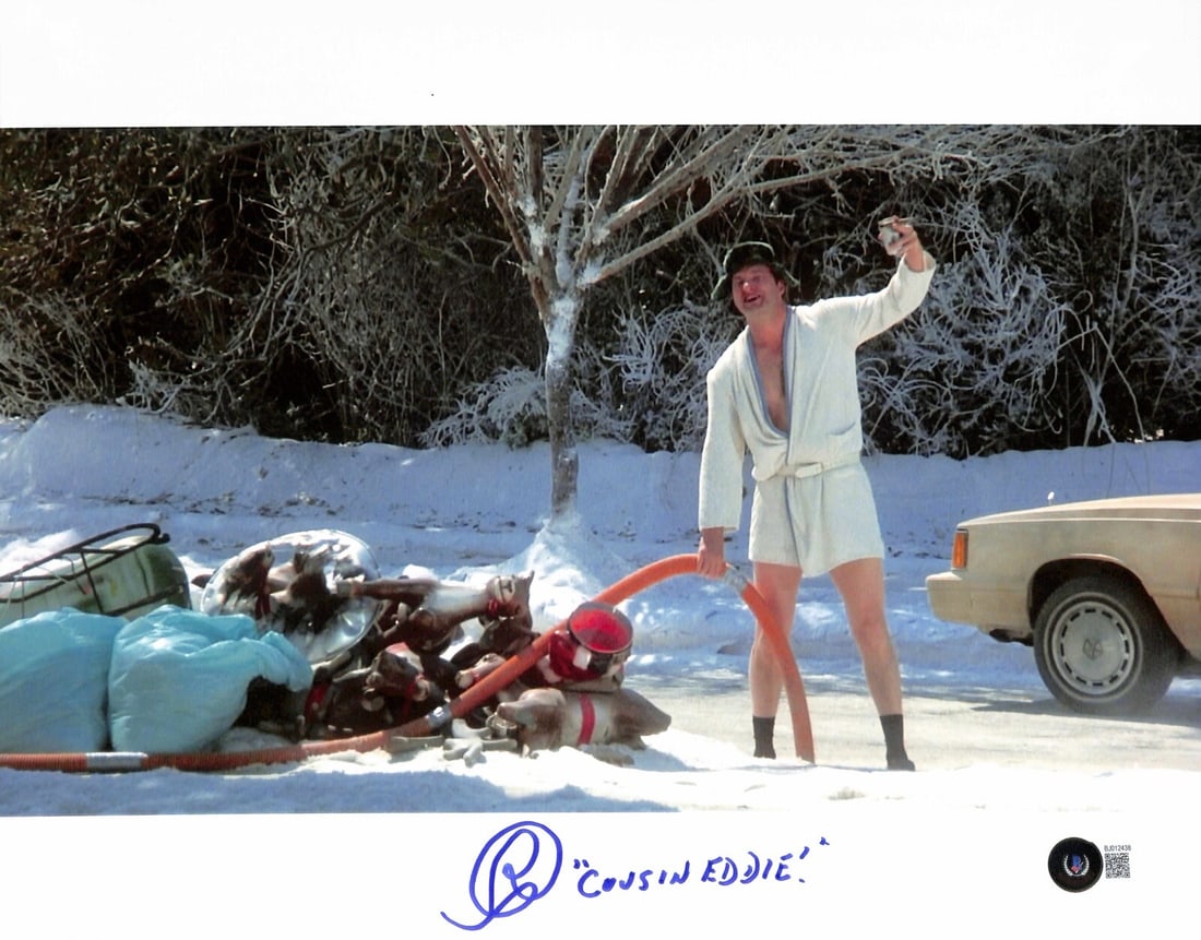 Randy Quaid Signed 11x14 Cousin Eddie Photo Beckett Certified: Randy Quaid Signed 11x14 Cousin Eddie Photo Beckett Certified This is an autographed 11x14 photograph of Randy Quaid, known for his role as "Cousin Eddie" in the beloved film National Lampoon's Christ