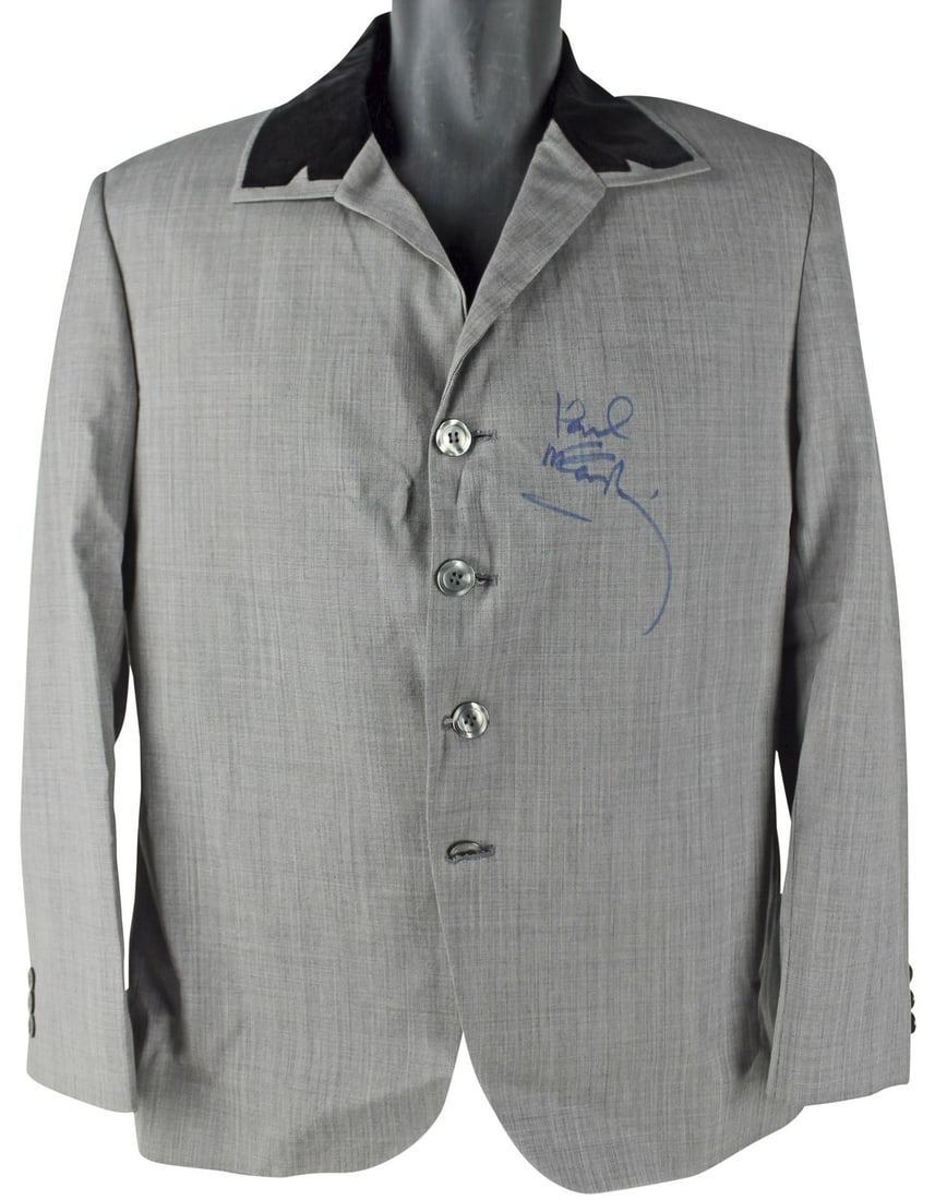 Replica Dezo Hoffman Jacket Autographed by Paul McCartney with PSA DNA COA: Replica Dezo Hoffman Jacket Autographed by Paul McCartney with PSA DNA COA This is a replica Dezo Hoffman style jacket, featuring a personal autograph from Paul McCartney of The Beatles. The jacket is