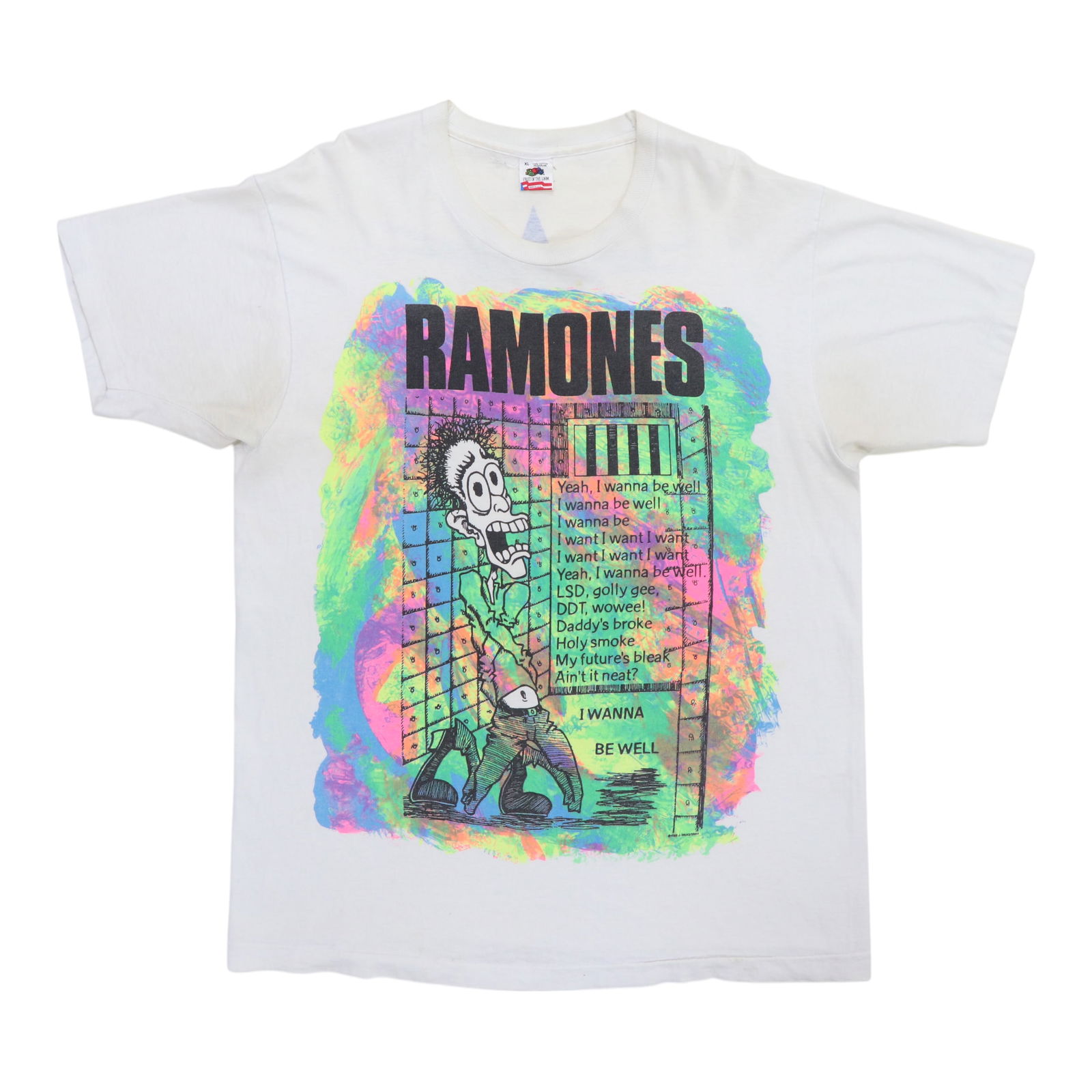 Vintage 1990 Ramones Tour T Shirt I Wanna Be Well Escape From New York: Vintage 1990 Ramones Tour T Shirt I Wanna Be Well Escape From New York This is an original vintage 1990 Ramones "I Wanna Be Well Escape From New York" tour shirt. Featuring both front and back graphic
